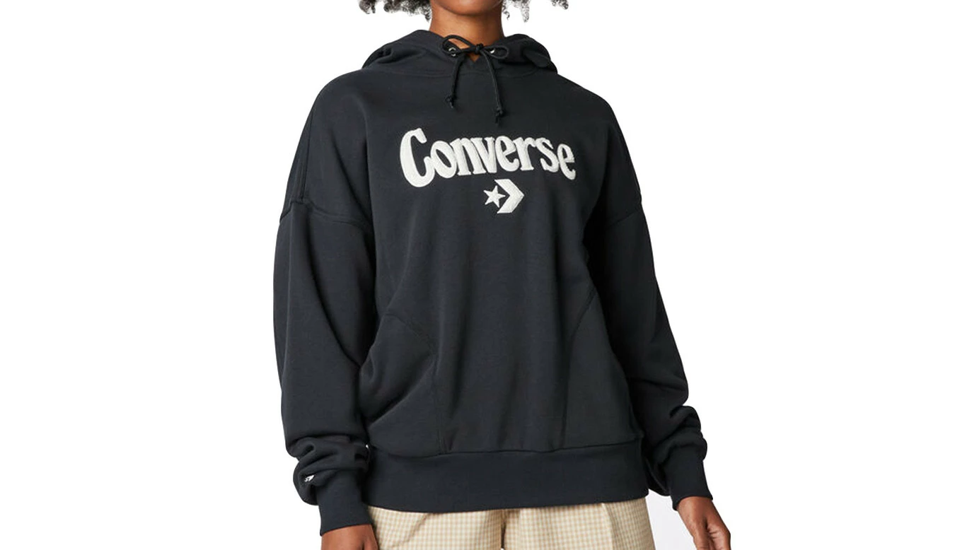 Converse Oversized Fleece Hoodie Noir / Black 1 Converse Oversized Fleece Hoodie Noir / Black