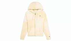 Champion Patchwork Velour Fleece ZIP-UP Hoodie Blanc / White