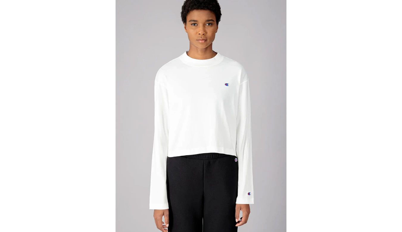 Champion Long Sleeve Jersey Top Blanc / White 3 Champion Long Sleeve Jersey Top Blanc / White – Image 3