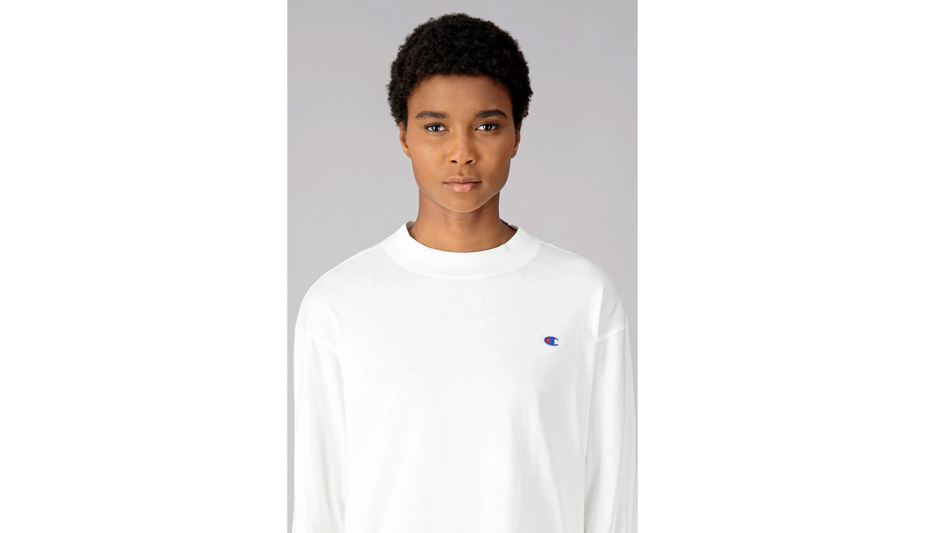 Champion Long Sleeve Jersey Top Blanc / White 2 Champion Long Sleeve Jersey Top Blanc / White – Image 2