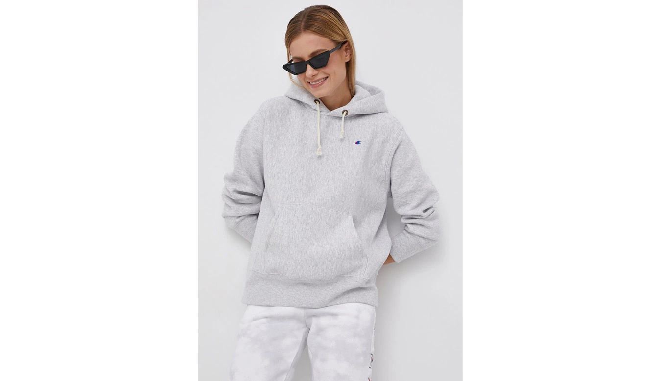 Champion Hooded Sweatshirt Gris / Grey 2 Champion Hooded Sweatshirt Gris / Grey – Image 2