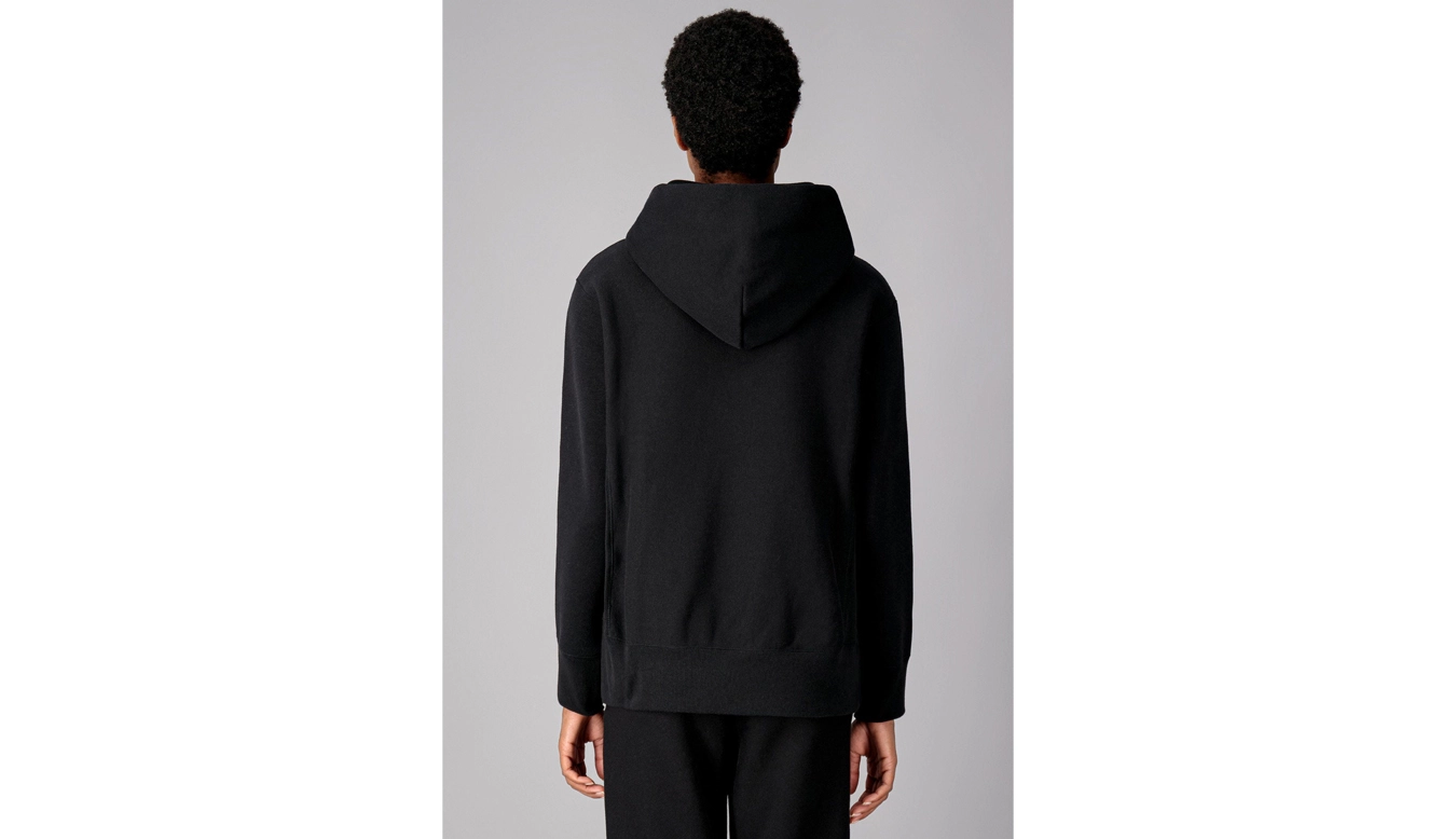 Champion Reverse Weave Script Logo Hoodie Noir / Black 3 Champion Reverse Weave Script Logo Hoodie Noir / Black – Image 3