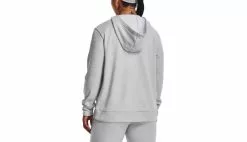 Under Armour W Armour Fleece Left Chest Hoodie Gris / Grey -Sweat-shirts Femme boutique en ligne 1373055 014 3