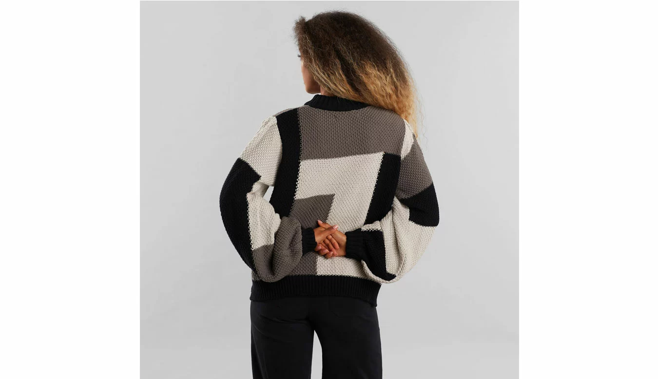 Dedicated Sweater Knitted Rutbo Blocks Grey Gris / Grey 3 Dedicated Sweater Knitted Rutbo Blocks Grey Gris / Grey – Image 3