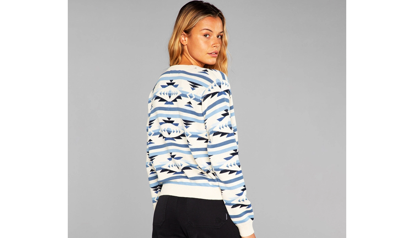 Dedicated Sweater Arendal Ikat Navy Bleu / Blue 2 Dedicated Sweater Arendal Ikat Navy Bleu / Blue – Image 2