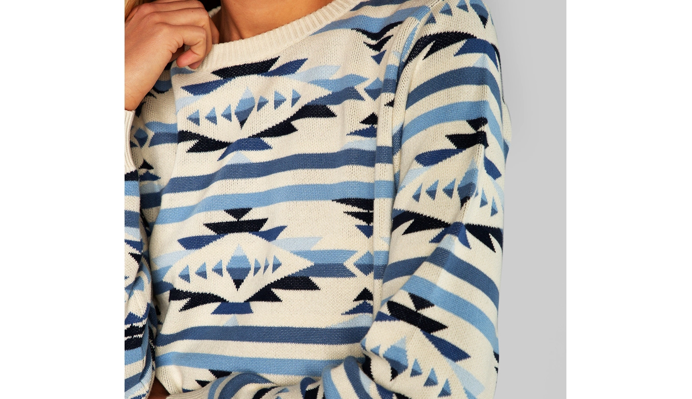 Dedicated Sweater Arendal Ikat Navy Bleu / Blue 3 Dedicated Sweater Arendal Ikat Navy Bleu / Blue – Image 3