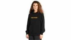 Dedicated Hoodie Sundborn Twin Peaks Logo Oat White Noir / Black