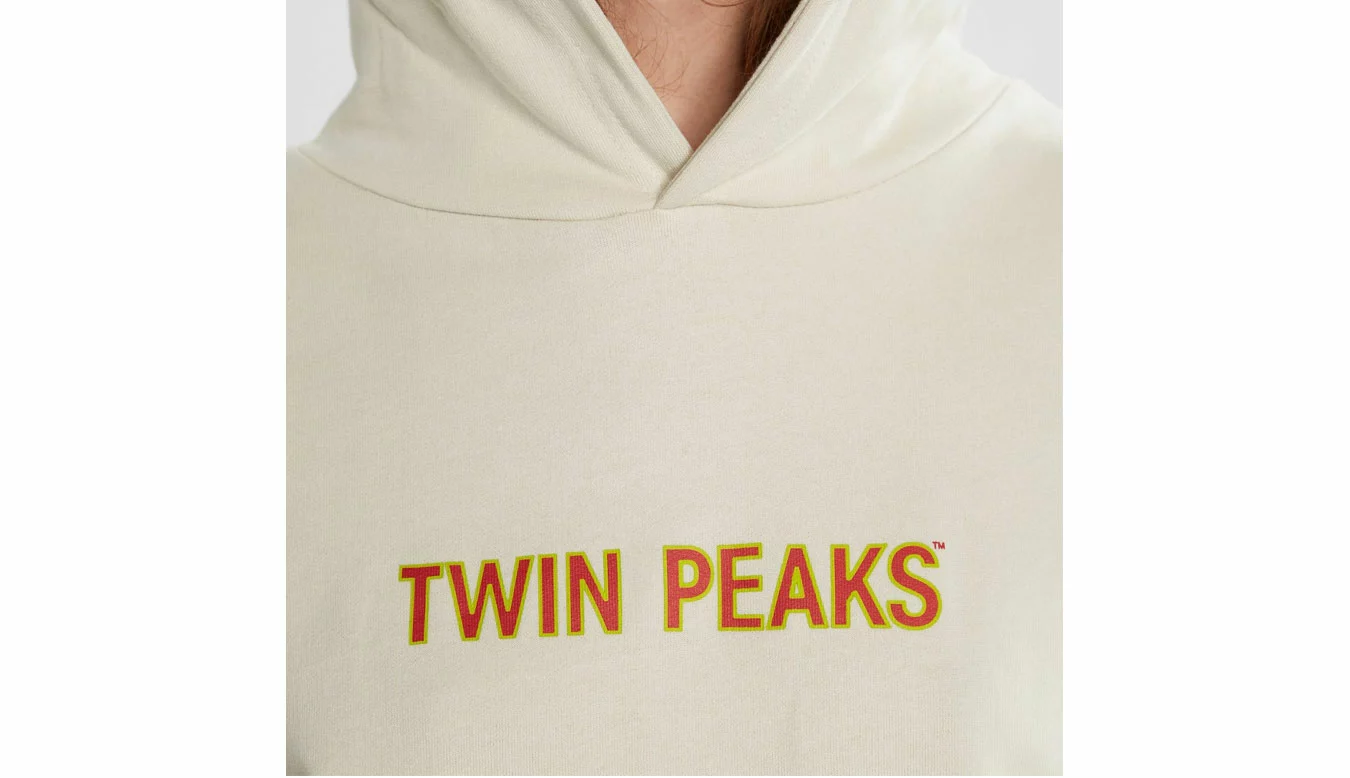 Dedicated Hoodie Sundborn Twin Peaks Logo Oat White Blanc / White 4 Dedicated Hoodie Sundborn Twin Peaks Logo Oat White Blanc / White – Image 4