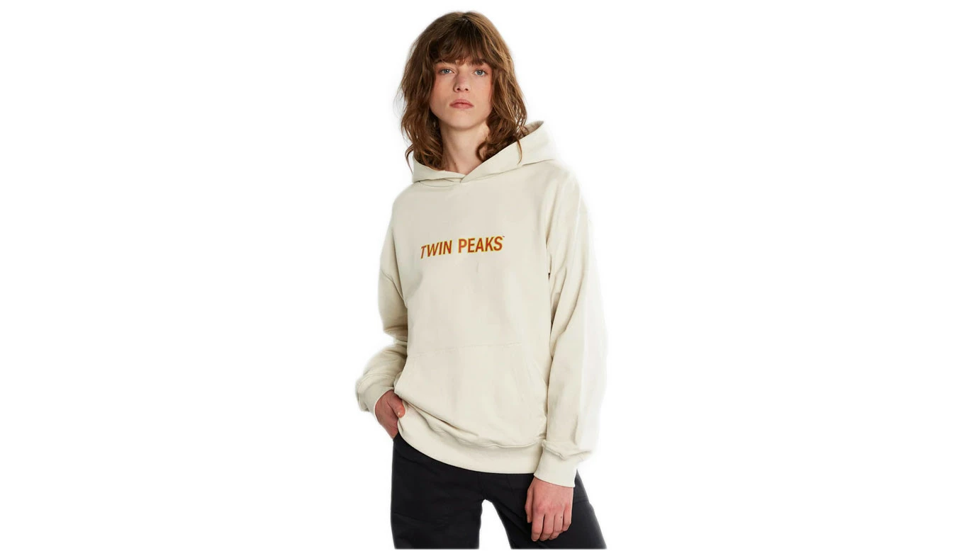Dedicated Hoodie Sundborn Twin Peaks Logo Oat White Blanc / White 1 Dedicated Hoodie Sundborn Twin Peaks Logo Oat White Blanc / White