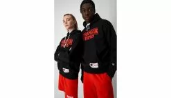 Champion X Stranger Things Hoodie Noir / Black -Sweat-shirts Femme boutique en ligne 217780 kk001 0