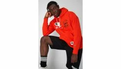 Champion X Stranger Things Hoodie Rouge / Red -Sweat-shirts Femme boutique en ligne 217780 rs033 2