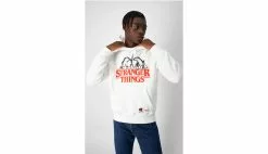 Champion X Stranger Things Hoodie Blanc / White -Sweat-shirts Femme boutique en ligne 217780 ww001 2