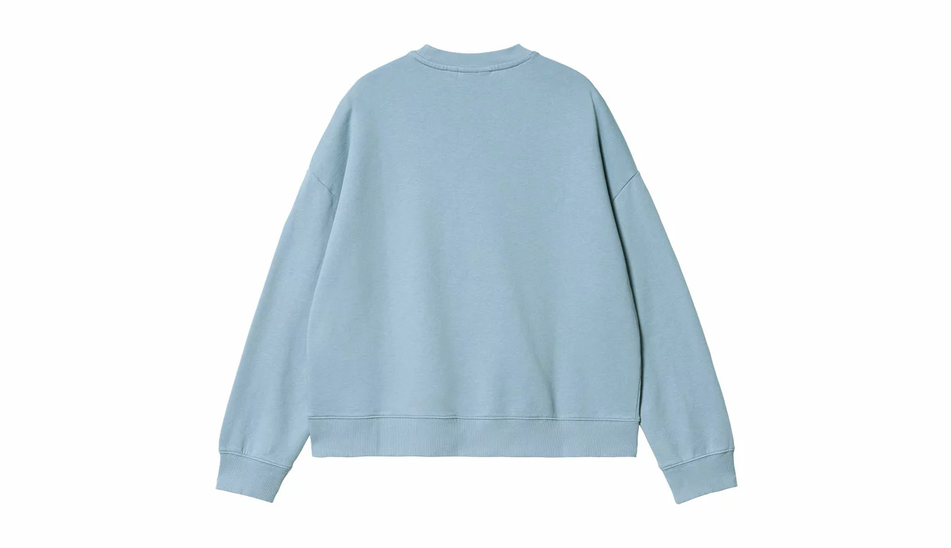 Carhartt WIP W Chester Sweatshirt Misty Sky Bleu / Blue 2 Carhartt WIP W Chester Sweatshirt Misty Sky Bleu / Blue – Image 2