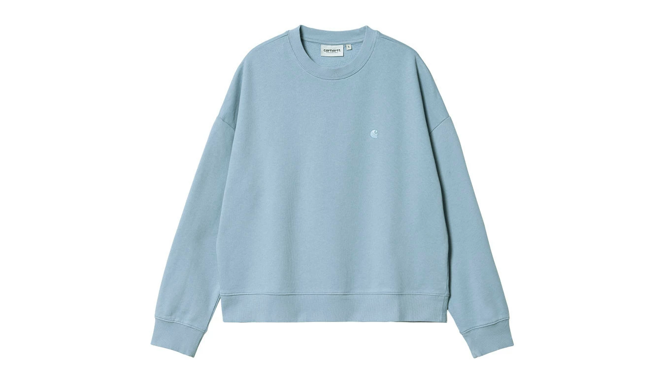 Carhartt WIP W Chester Sweatshirt Misty Sky Bleu / Blue 1 Carhartt WIP W Chester Sweatshirt Misty Sky Bleu / Blue
