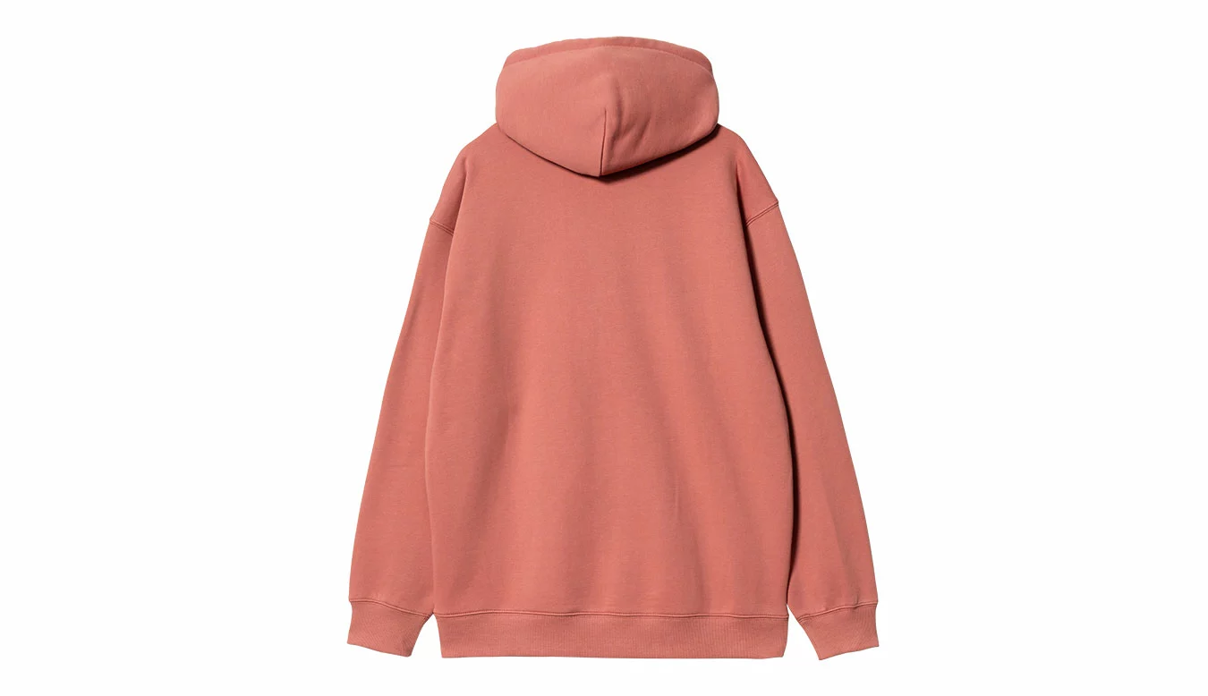 Carhartt WIP W Hooded Carhartt Sweat Misty Blush Rose / Pink 2 Carhartt WIP W Hooded Carhartt Sweat Misty Blush Rose / Pink – Image 2