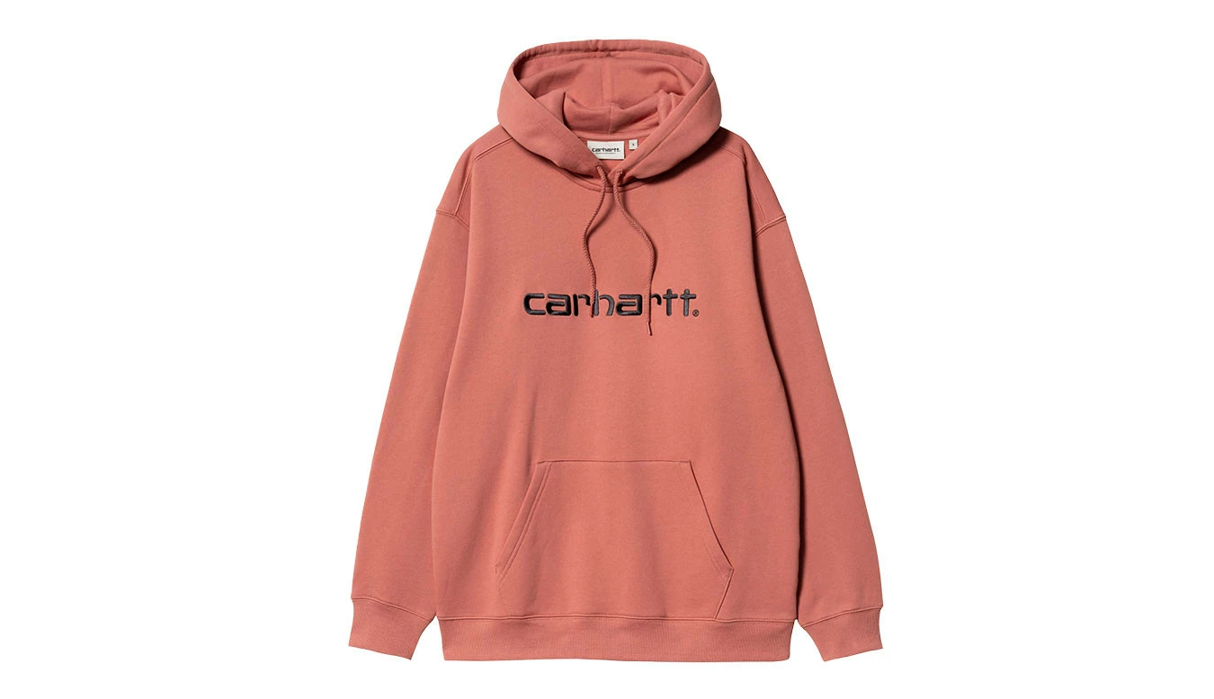 Carhartt WIP W Hooded Carhartt Sweat Misty Blush Rose / Pink 1 Carhartt WIP W Hooded Carhartt Sweat Misty Blush Rose / Pink