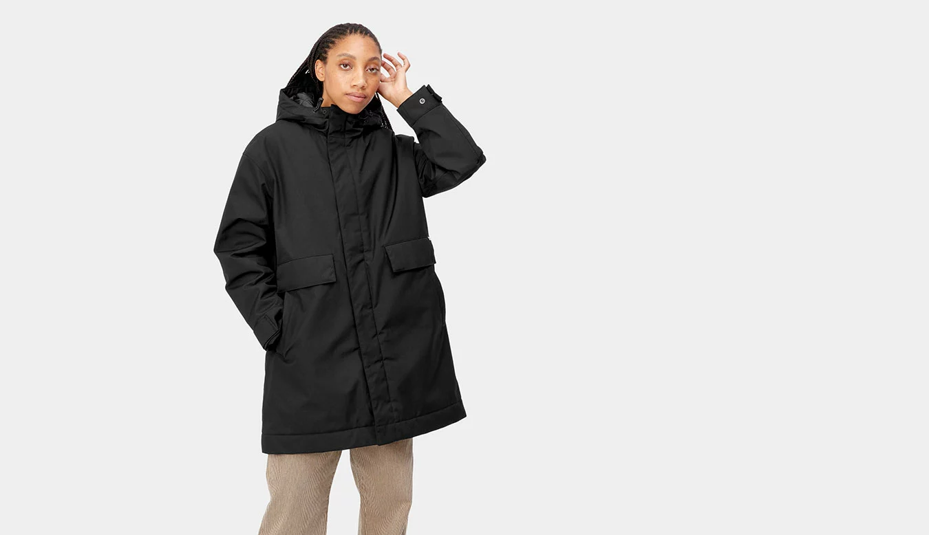 Carhartt WIP W Valley Parka Black Noir / Black 4 Carhartt WIP W Valley Parka Black Noir / Black – Image 4