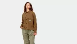 Carhartt WIP W Wiston Shirt Jac Hamilton Brown Gris / Grey 6 Carhartt WIP W Wiston Shirt Jac Hamilton Brown Gris / Grey -Sweat-shirts Femme boutique en ligne carhartt wip w wiston shirt jac hamilton brown i030813 hz xx2