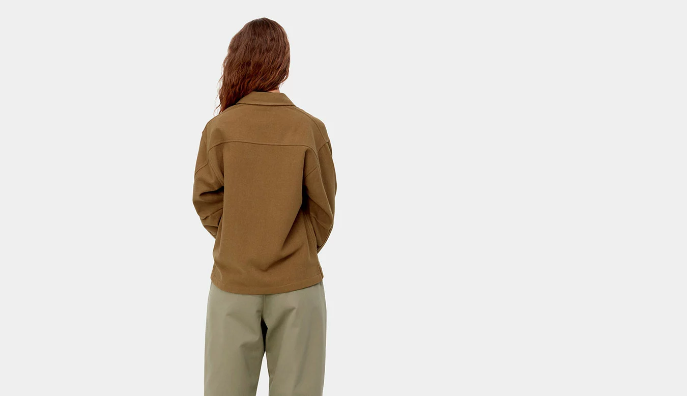 Carhartt WIP W Wiston Shirt Jac Hamilton Brown Gris / Grey 4 Carhartt WIP W Wiston Shirt Jac Hamilton Brown Gris / Grey – Image 4