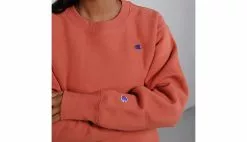 Champion C Logo Crew Sweat Rose / Pink -Sweat-shirts Femme boutique en ligne champion c logo crew sweat5