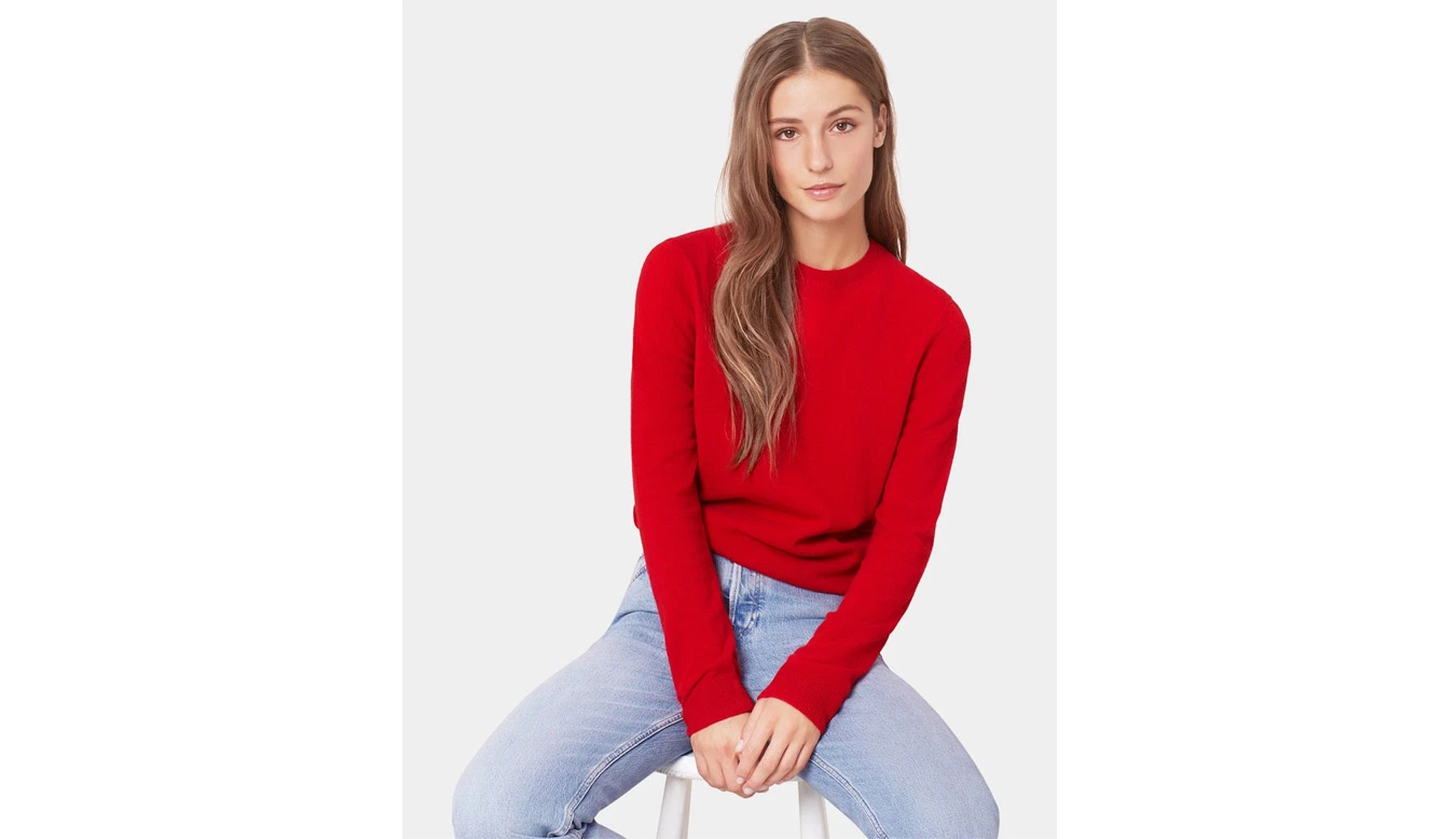 Colorful Standard Women Light Merino Wool Crew Marron / Brown 4 Colorful Standard Women Light Merino Wool Crew Marron / Brown – Image 4