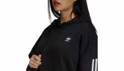 Adidas W Adicolor Classics Oversized Hoodie Noir / Black -Sweat-shirts Femme boutique en ligne h377994