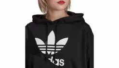 Adidas Adicolor Split Trefoil Hoodie Noir / Black -Sweat-shirts Femme boutique en ligne hc70502