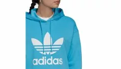 Adidas Adicolor Trefoil Hoodie Bleu / Blue -Sweat-shirts Femme boutique en ligne he69522