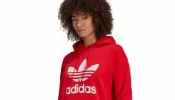 Adidas Adicolor Trefoil Hoodie Rouge / Red -Sweat-shirts Femme boutique en ligne he69532