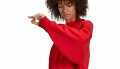 Adidas Adicolor Essentials Fleece Sweatshirt Rouge / Red -Sweat-shirts Femme boutique en ligne hf74795