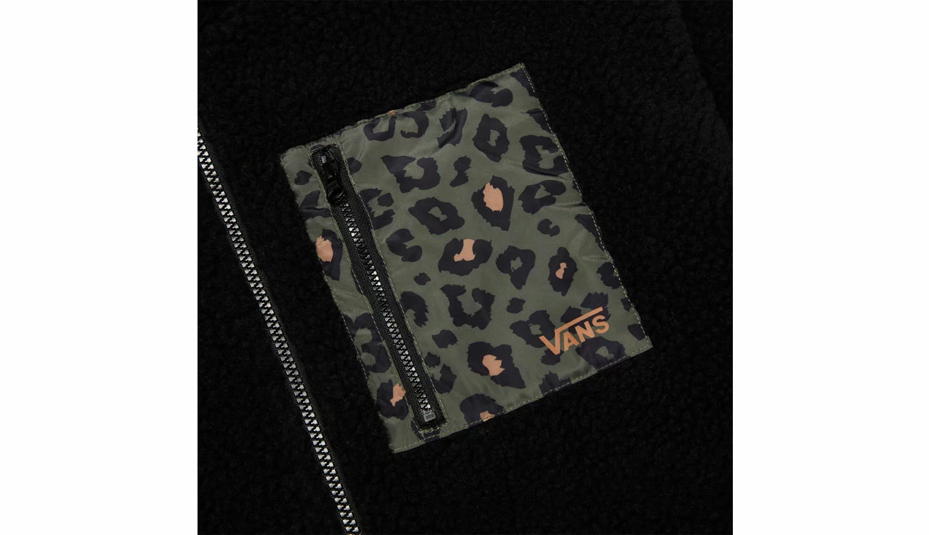 Vans On The Wall Mock Neck Jacket Noir / Black 4 Vans On The Wall Mock Neck Jacket Noir / Black – Image 4