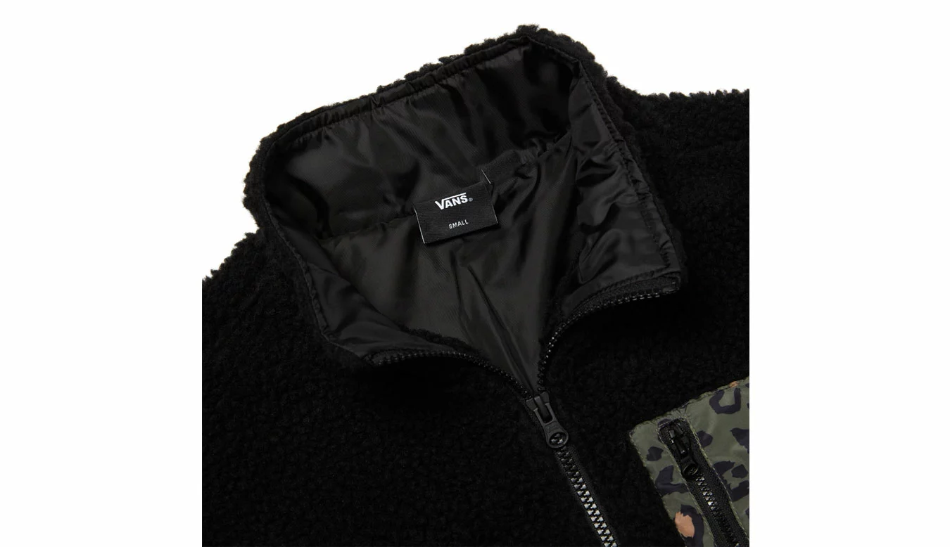 Vans On The Wall Mock Neck Jacket Noir / Black 3 Vans On The Wall Mock Neck Jacket Noir / Black – Image 3