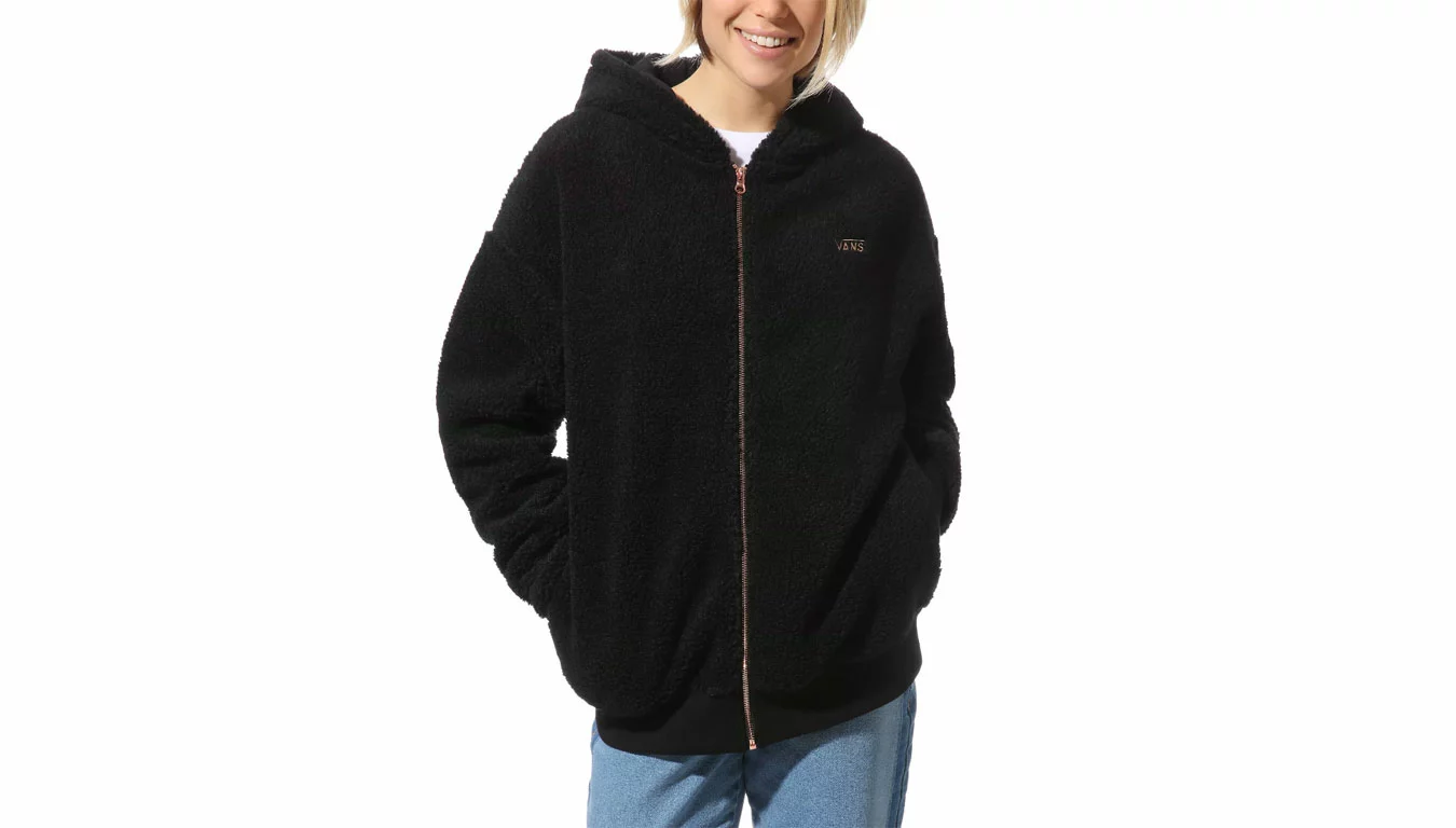 Vans Wm Soar Up Zip Hoodie Black Noir / Black 4 Vans Wm Soar Up Zip Hoodie Black Noir / Black – Image 4