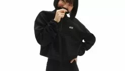 Vans Left Chest Half Zip Hoodie Noir / Black